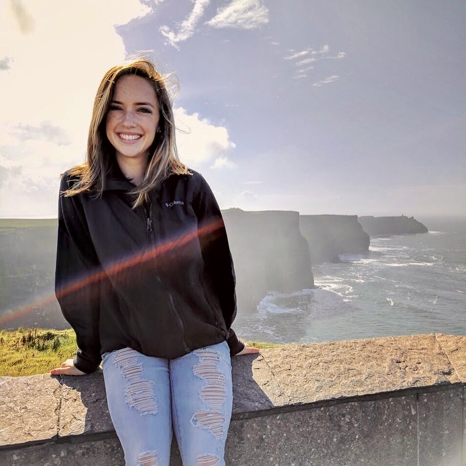 Janelle Axton at the Cliffs of Moher in Ireland