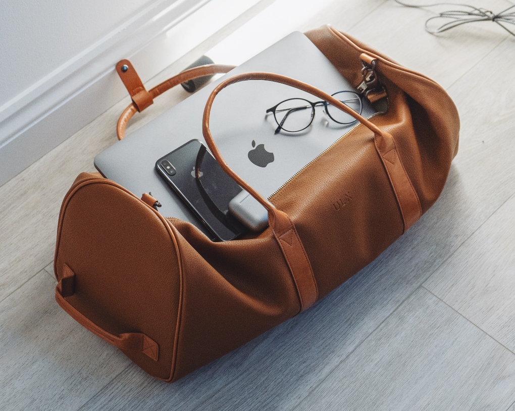 bag with electronics