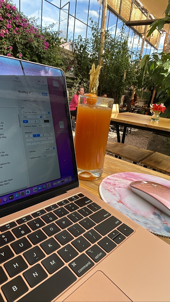 working from a coffee shop in Peru