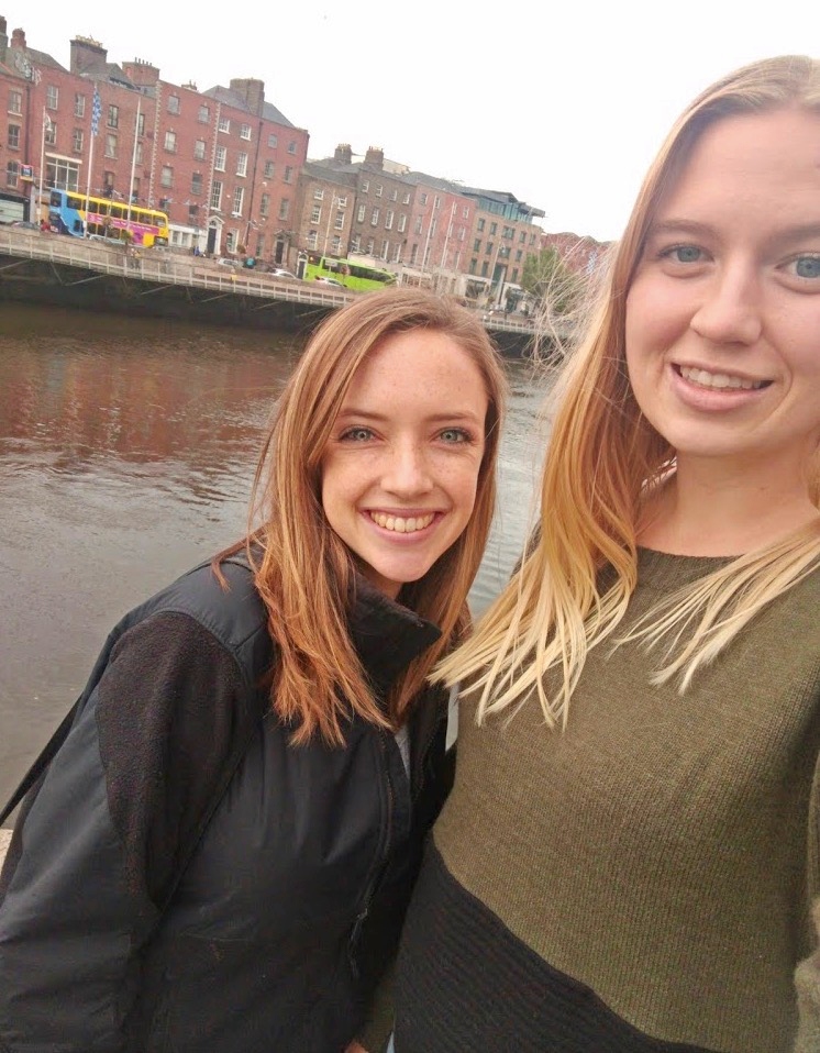 Janelle with a friend in Dublin, Ireland