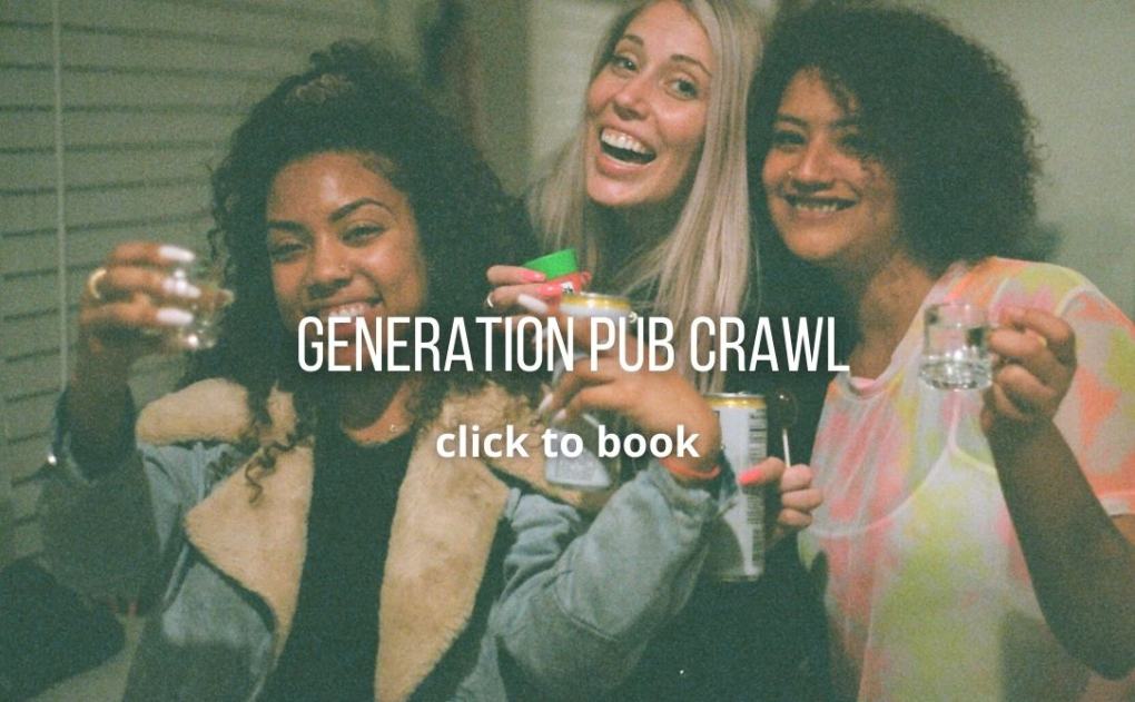 3 girls drinking at a pub
