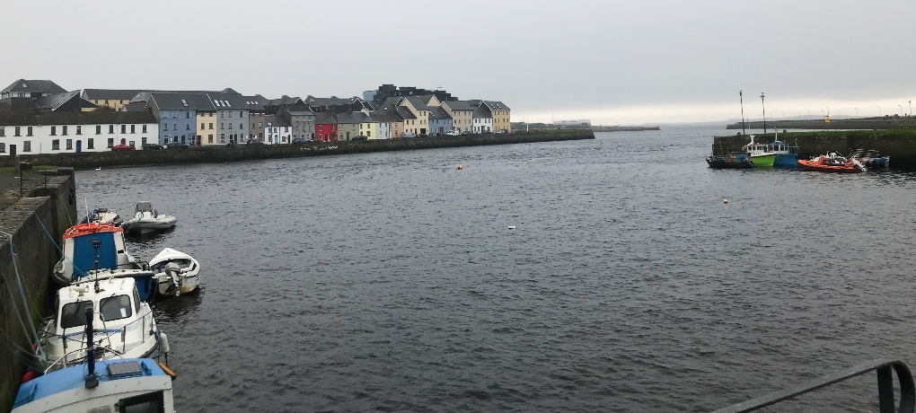 a row of houses in Galway, Ireland