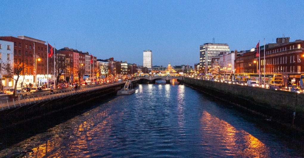 northside and southside River Liffey
