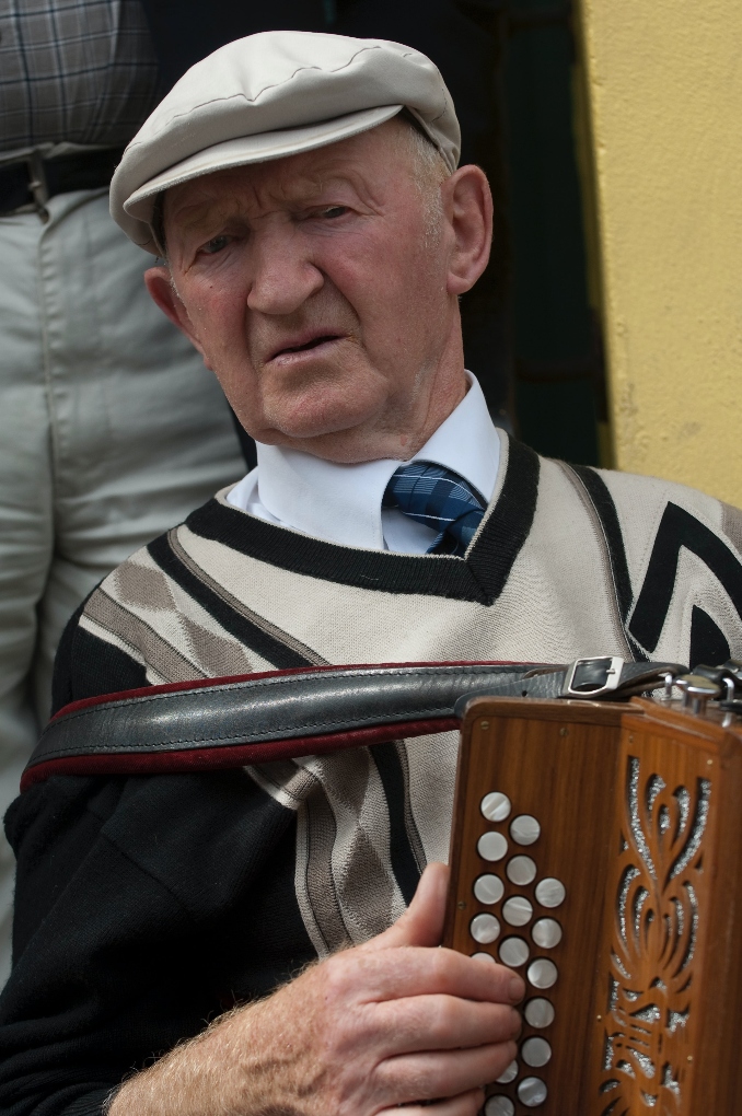 Irish man playing music