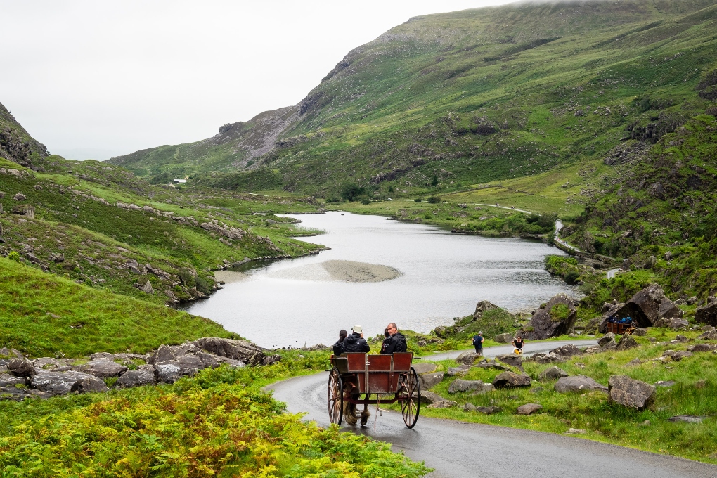 horse drawn carriage in the Gap of Dunloe