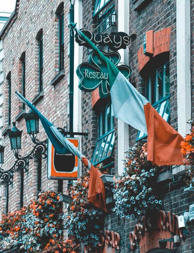 Irish flag in Dublin