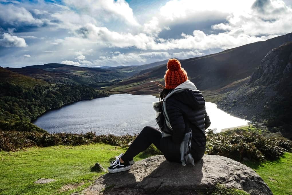 woman in the Wicklow mountains