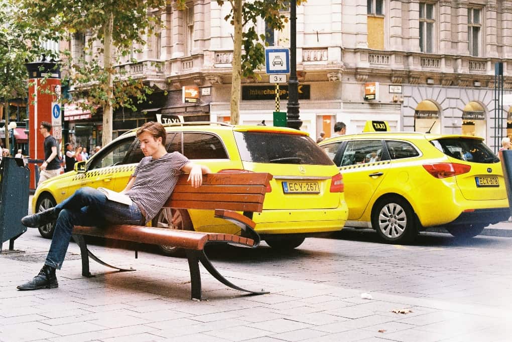 taxis in European city