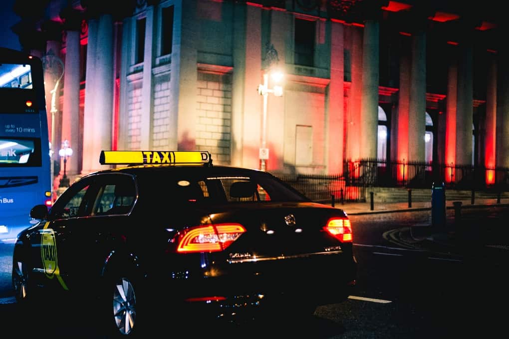 taxi car in Dublin, Ireland