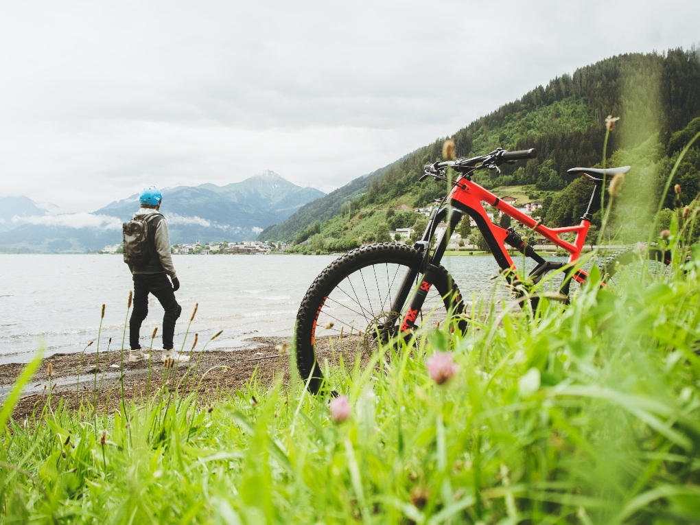 bike ride by lake