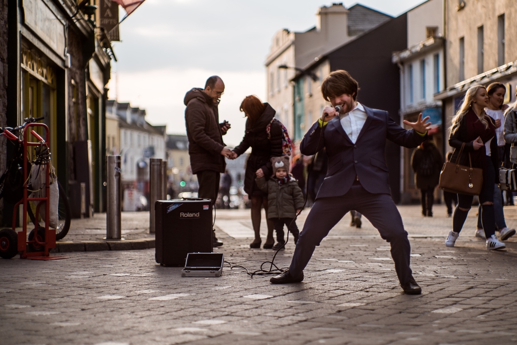 street musician in Galway
