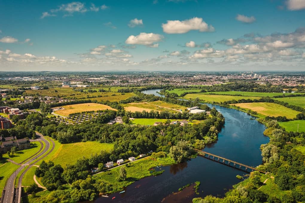 aerial view of Limerick