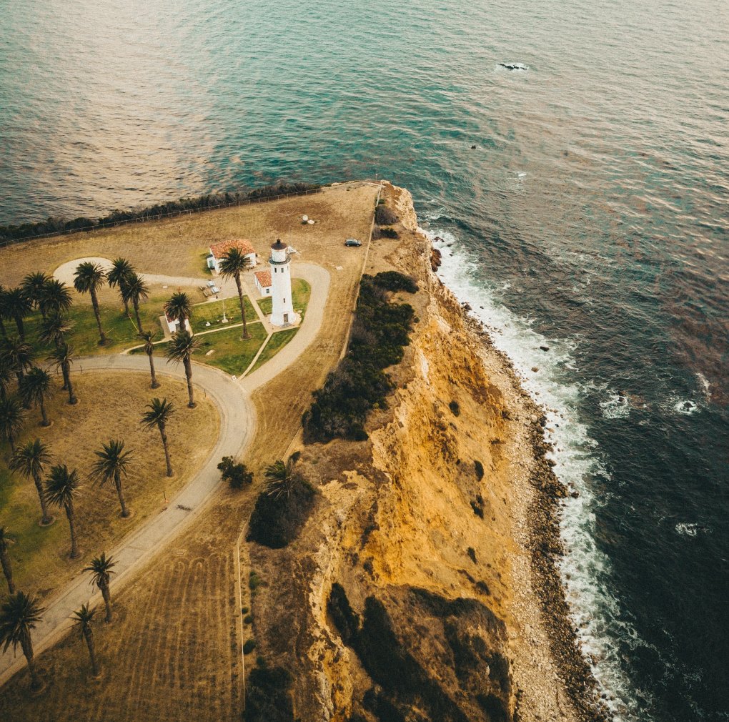 Vicente Lighthouse aerial view