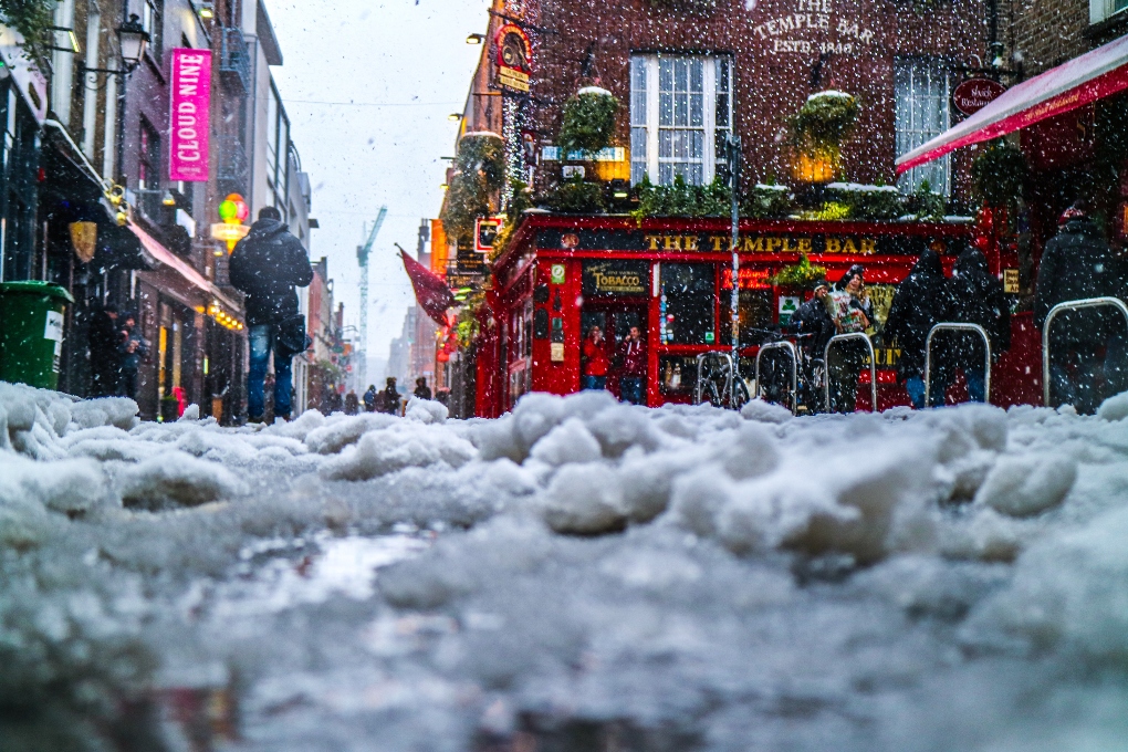 Temple Bar in the snow