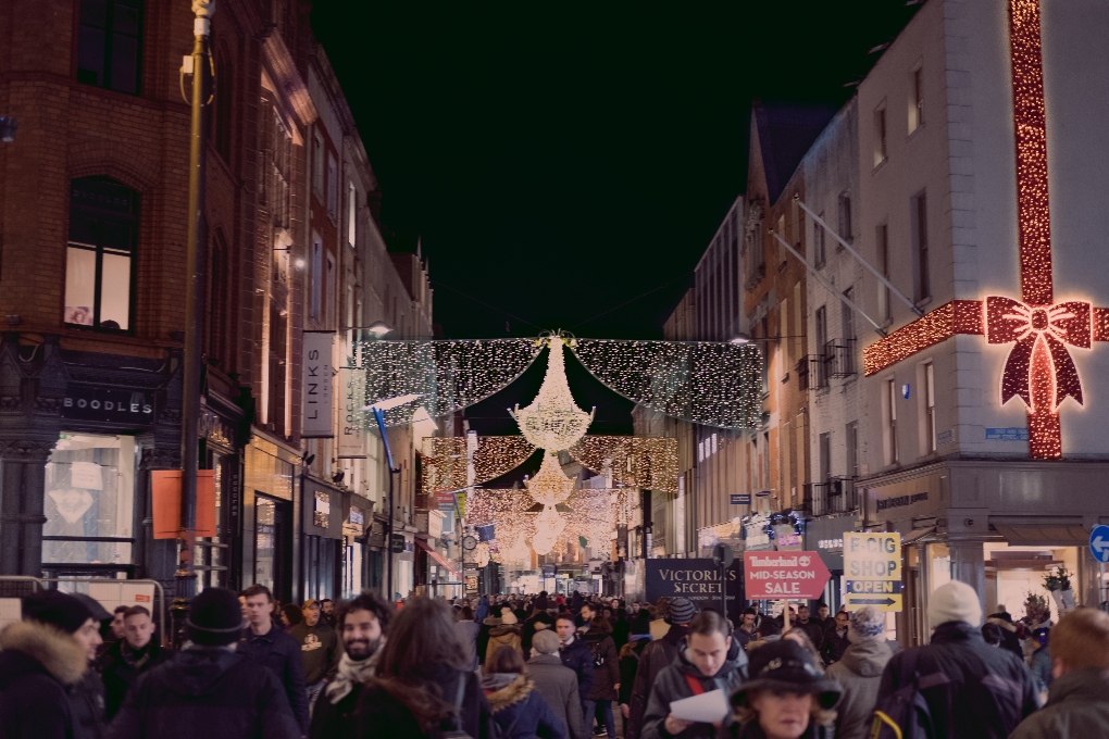 Grafton Street during the holidays