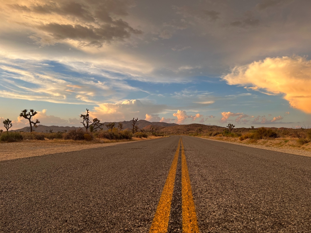 desert road in California