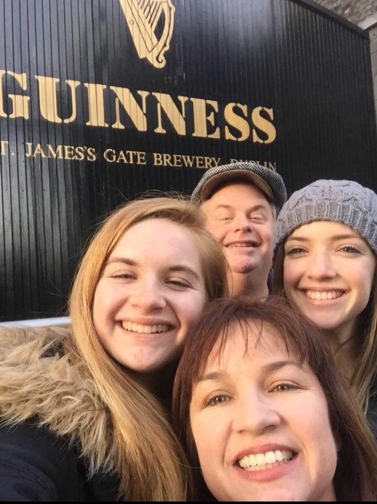 me and the family at the Guinness Storehouse