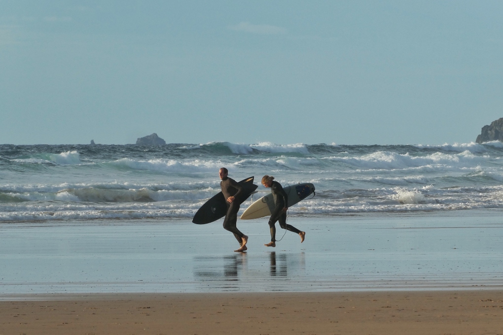 surfers in Newquay