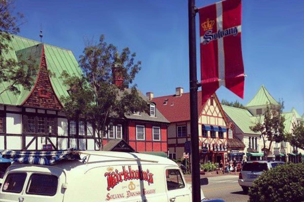 streets of Solvang with Danish buildings