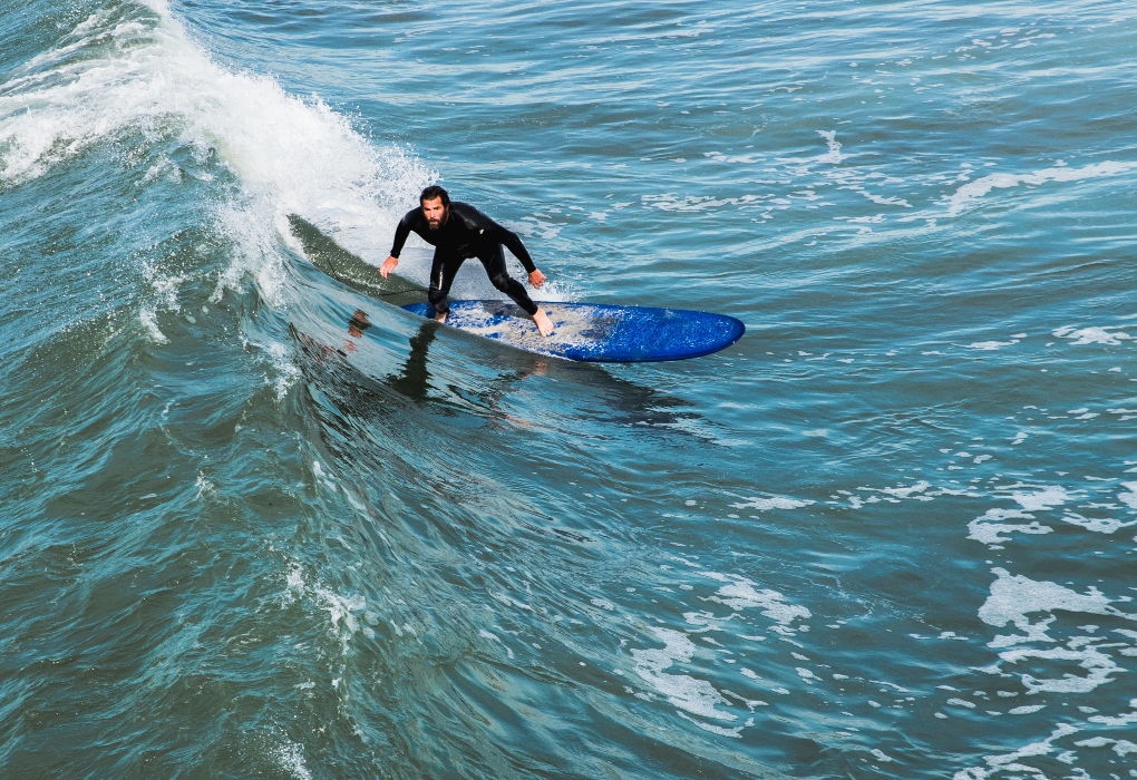 surfer in San Diego
