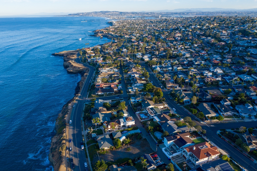 aerial view of San Diego