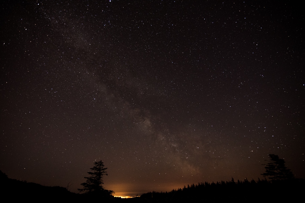 Wicklow Mountains at night