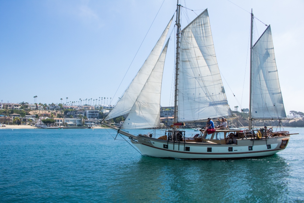 sailing in Newport Beach