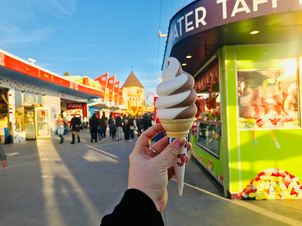 Santa Cruz Boardwalk ice cream cone