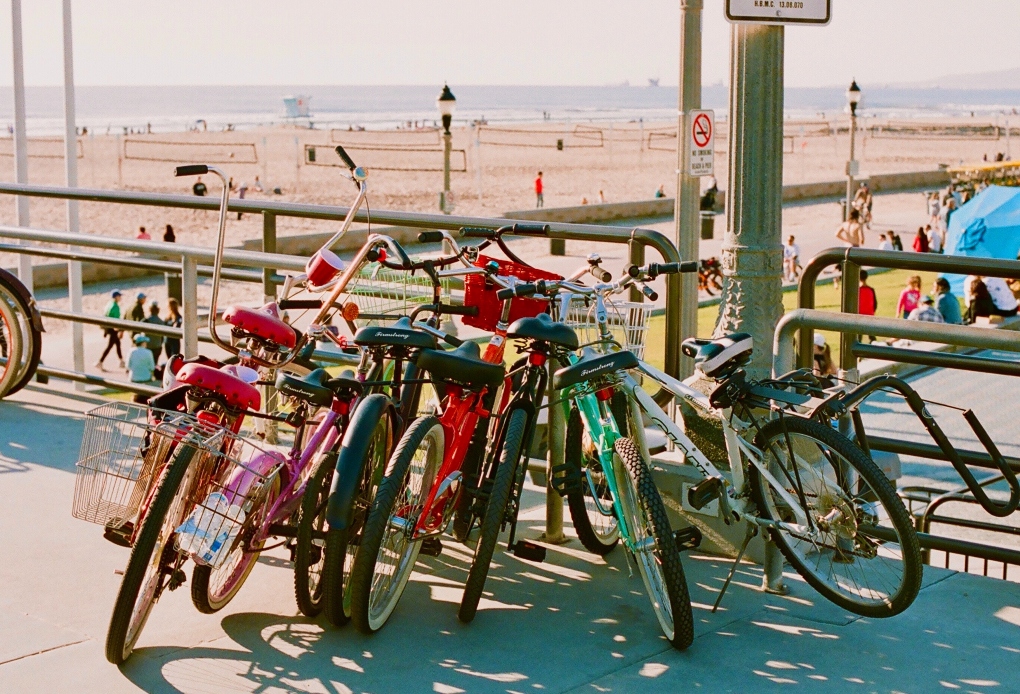 bikes on the Huntington Beach pier