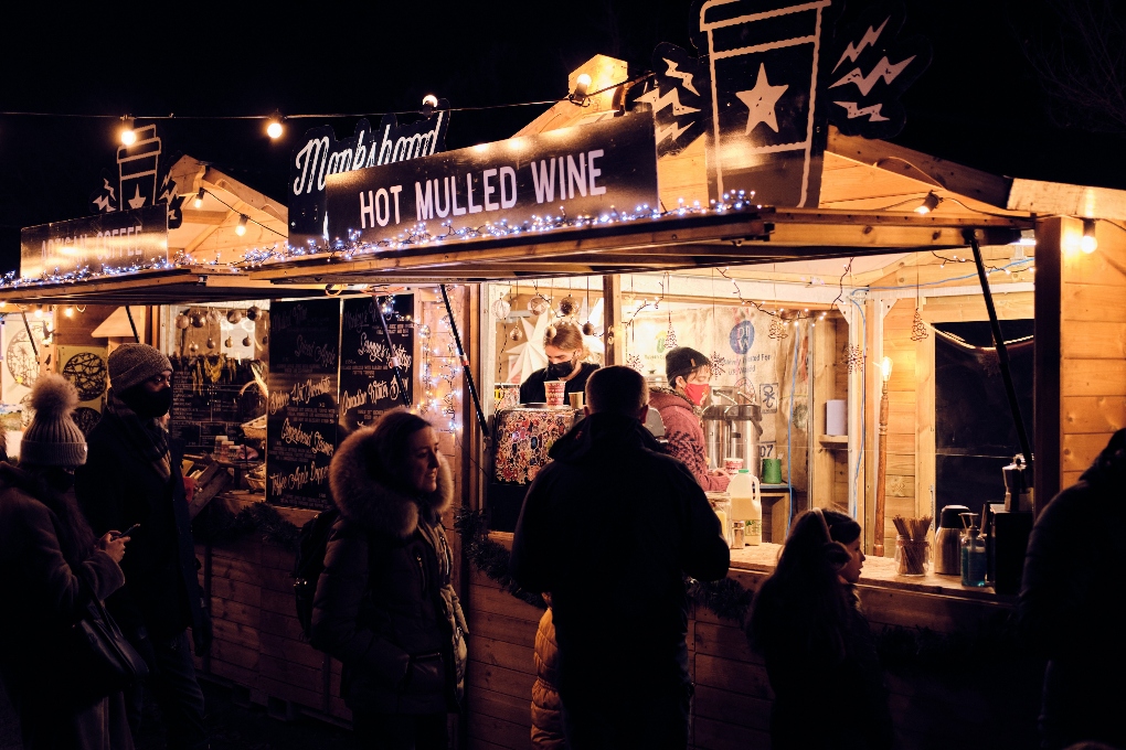 mulled wine at a Christmas market