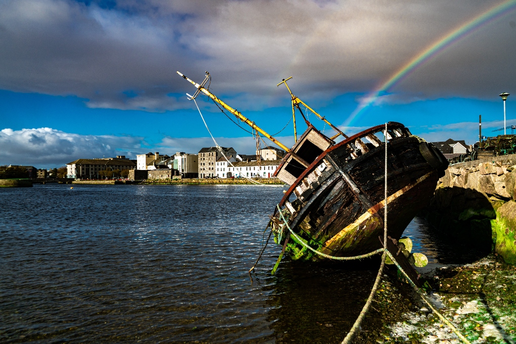 rainbow in Galway bay