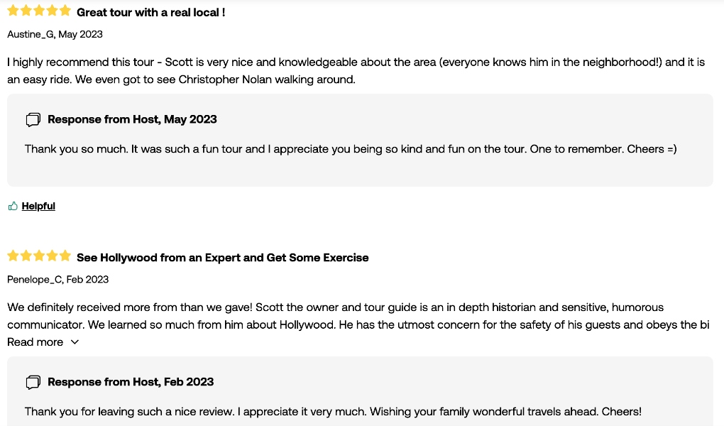 Viator review of e-bike Hollywood tour