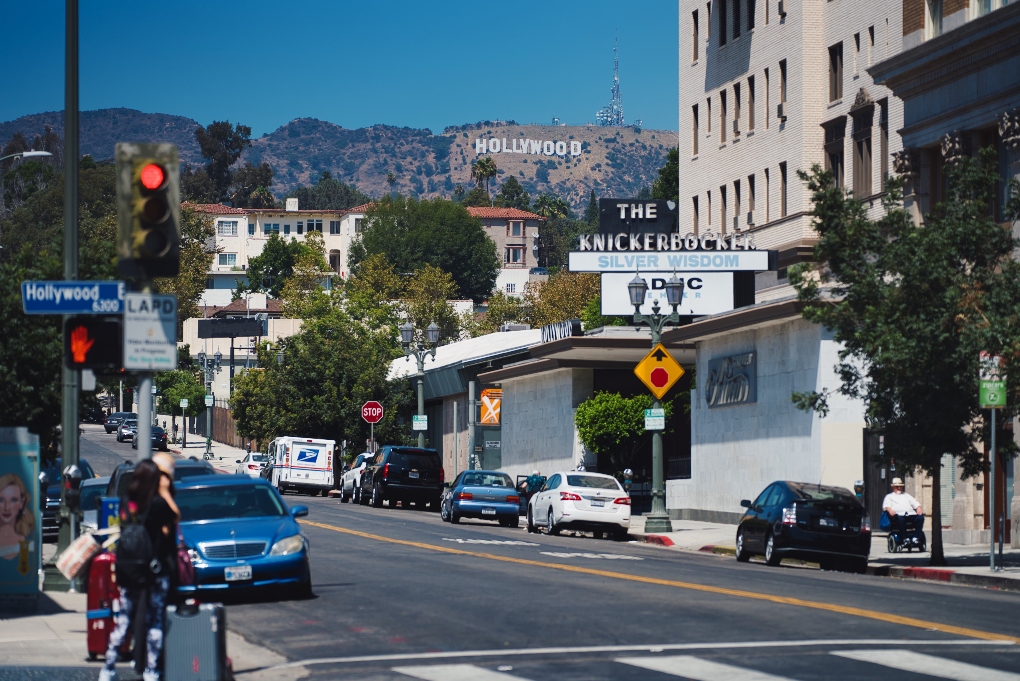 views driving through Hollywood 
