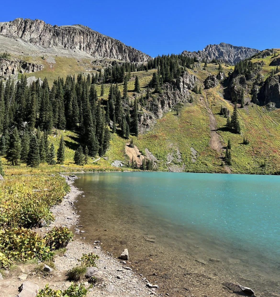 one of the blue lakes in CO