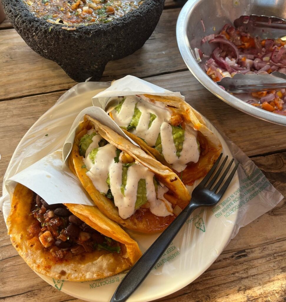 tacos in Rosarito, Mexico